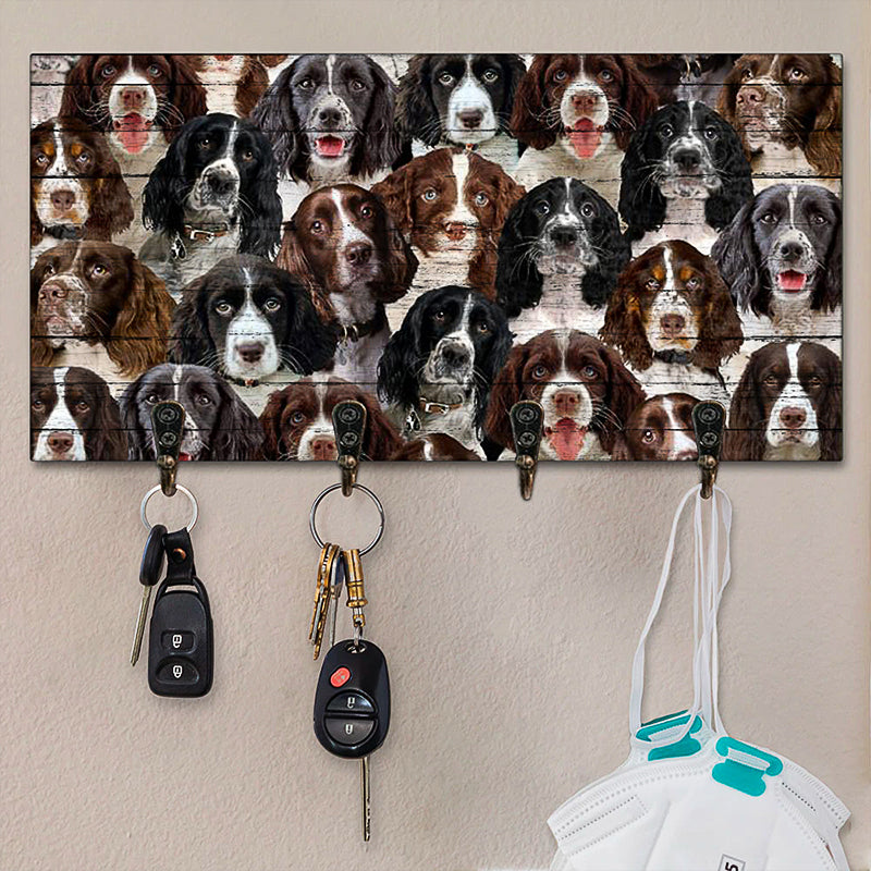 of A Bunch Of English Springer Spaniels Key Hanger