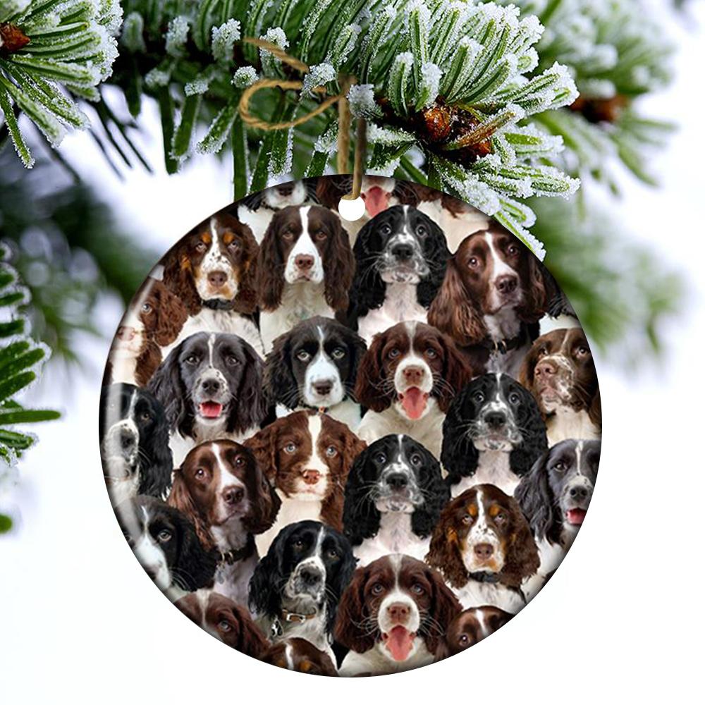 A Bunch Of English Springer Spaniels  Porcelain/Ceramic Ornament