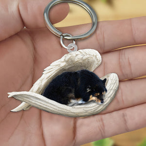 Finnish Lapphund1 Sleeping Angel Acrylic Keychain