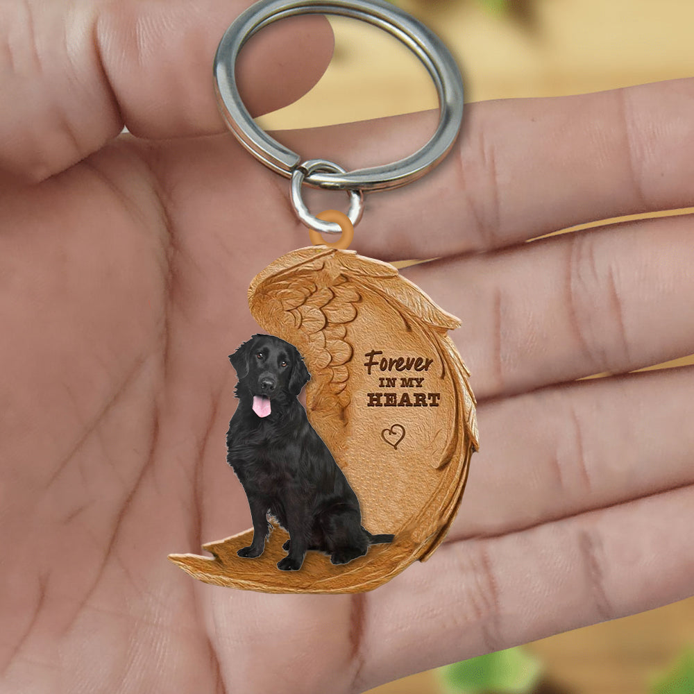 Flat Coat Retrievers In My Heart Flat Acrylic Keychain