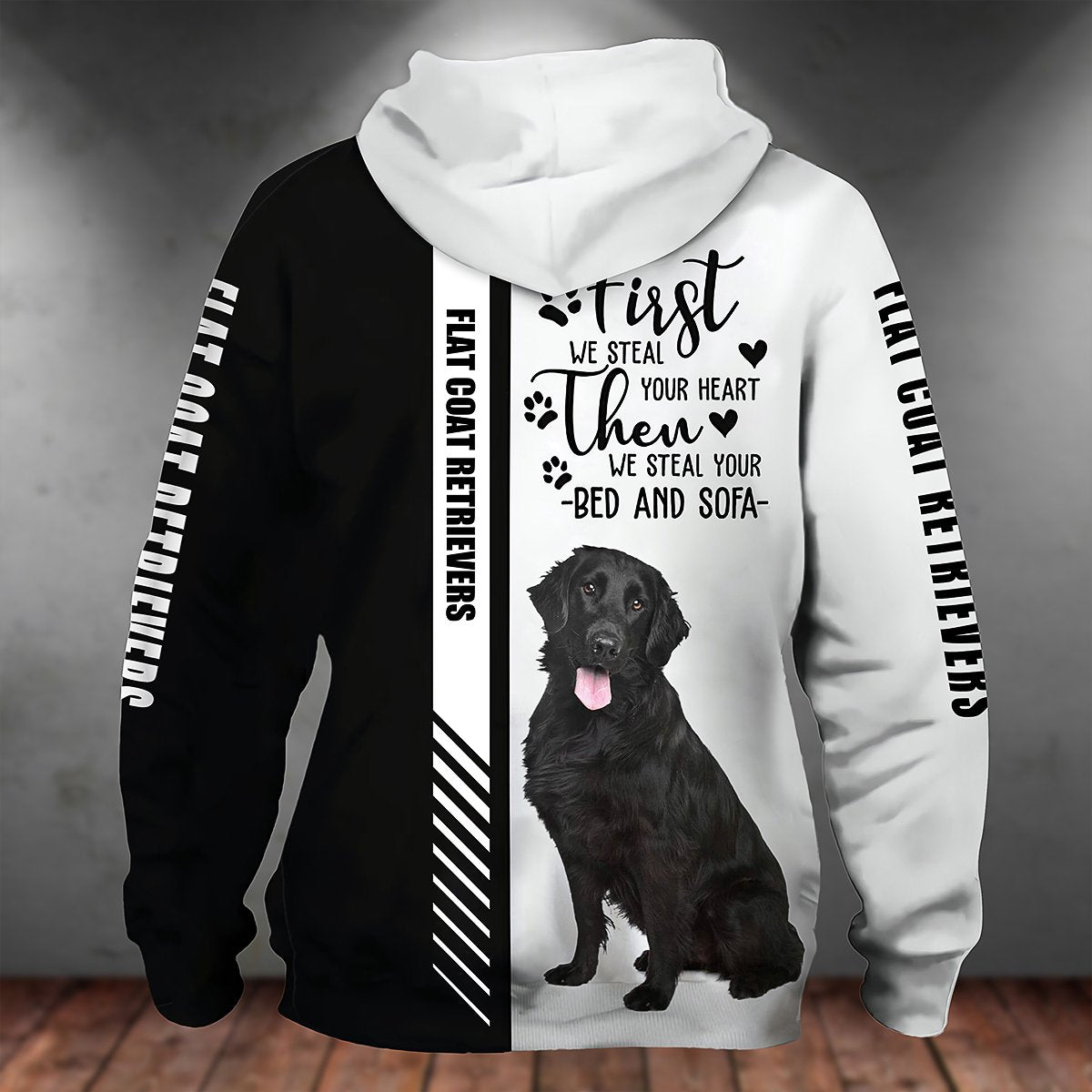 Flat Coat Retriever-First We Steal Your Heart Unisex Hoodie