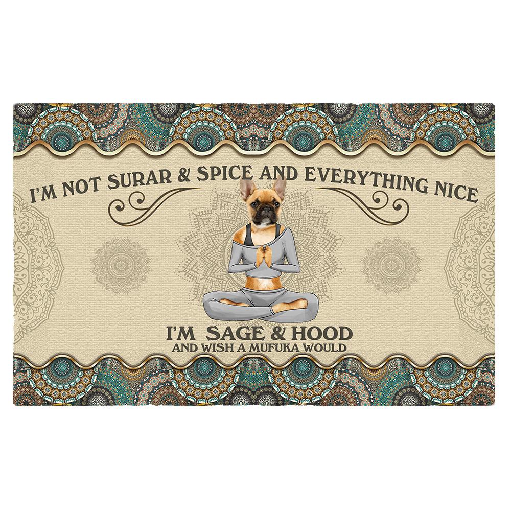 Wish A Mufuka Would-French Bulldog Doormat