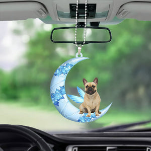 French Bulldog 02 Angel From The Moon Car Hanging Ornament