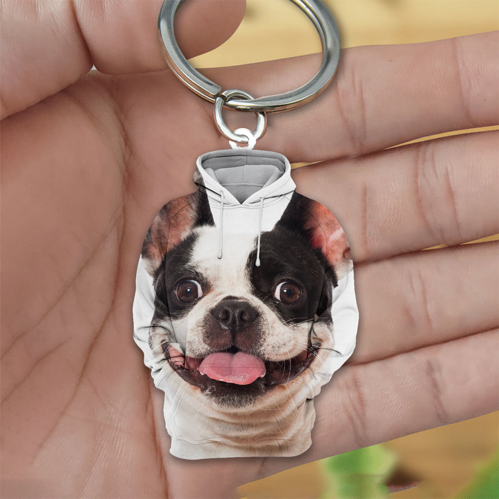 French Bulldog02 3D Graphic Hoodie Acrylic Keychain