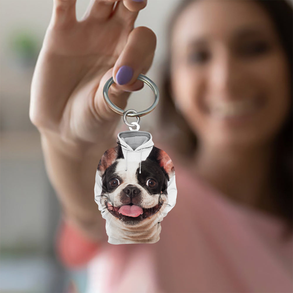 French Bulldog02 3D Graphic Hoodie Acrylic Keychain