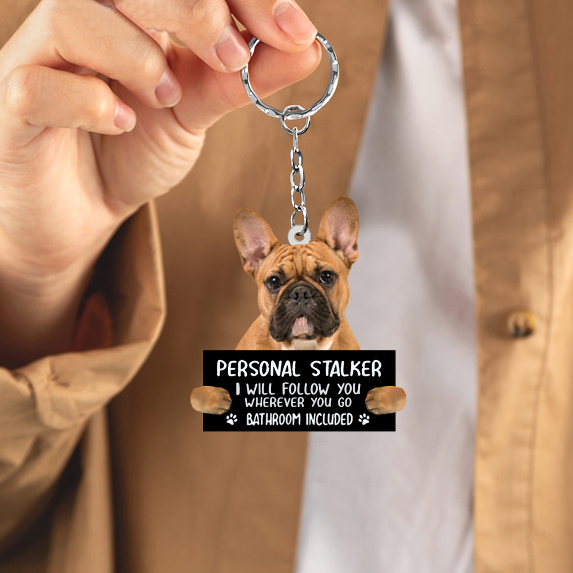 French Bulldog02 Personal Stalker Acrylic Keychain