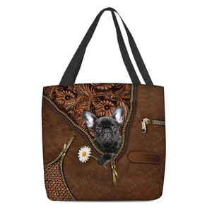 French Bulldog1 Holding Daisy Tote Bag