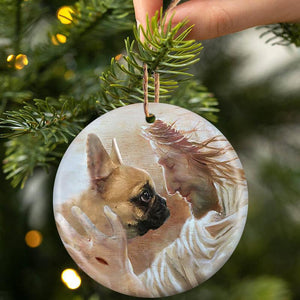 New Release -French Bulldog With God Porcelain/Ceramic Ornament