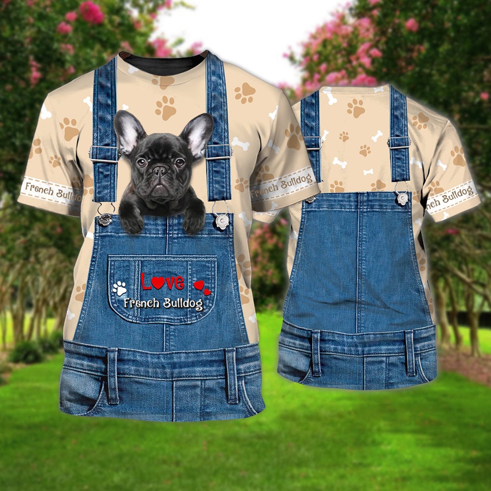 Love French Bulldog 2 Cute Unisex T-shirt