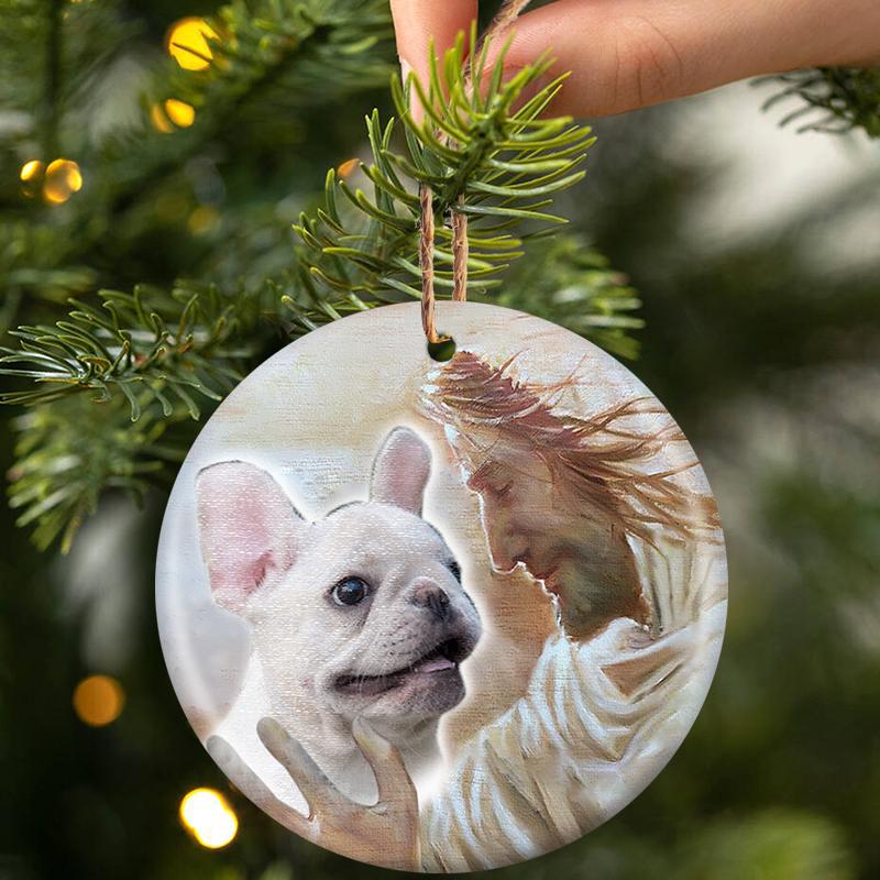 New Release -French Bulldog 02 With God Porcelain/Ceramic Ornament