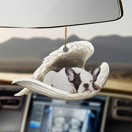 French Bulldog Sleeping Angel Ornament Sleeping Angel Car Hanging Ornament