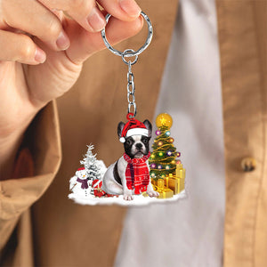 French Bulldog02Early Merry Christma Acrylic Keychain