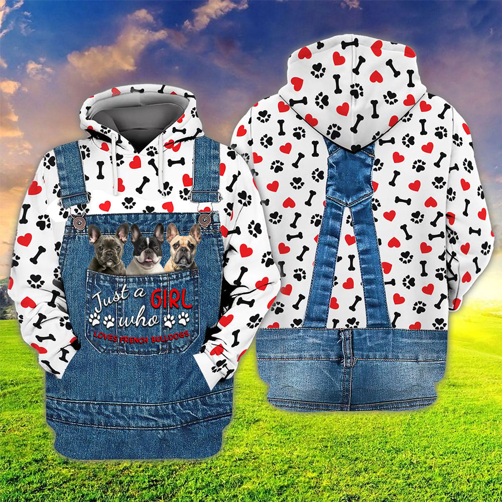 Just A Girl Who Loves French Bulldog Hoodie For Dog Lovers