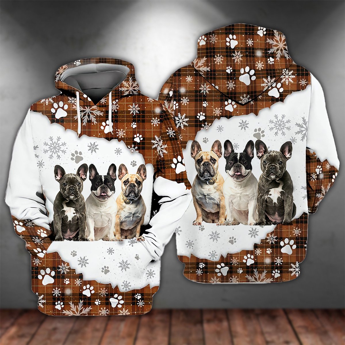 French Bulldog Happy Holiday Unisex Hoodie