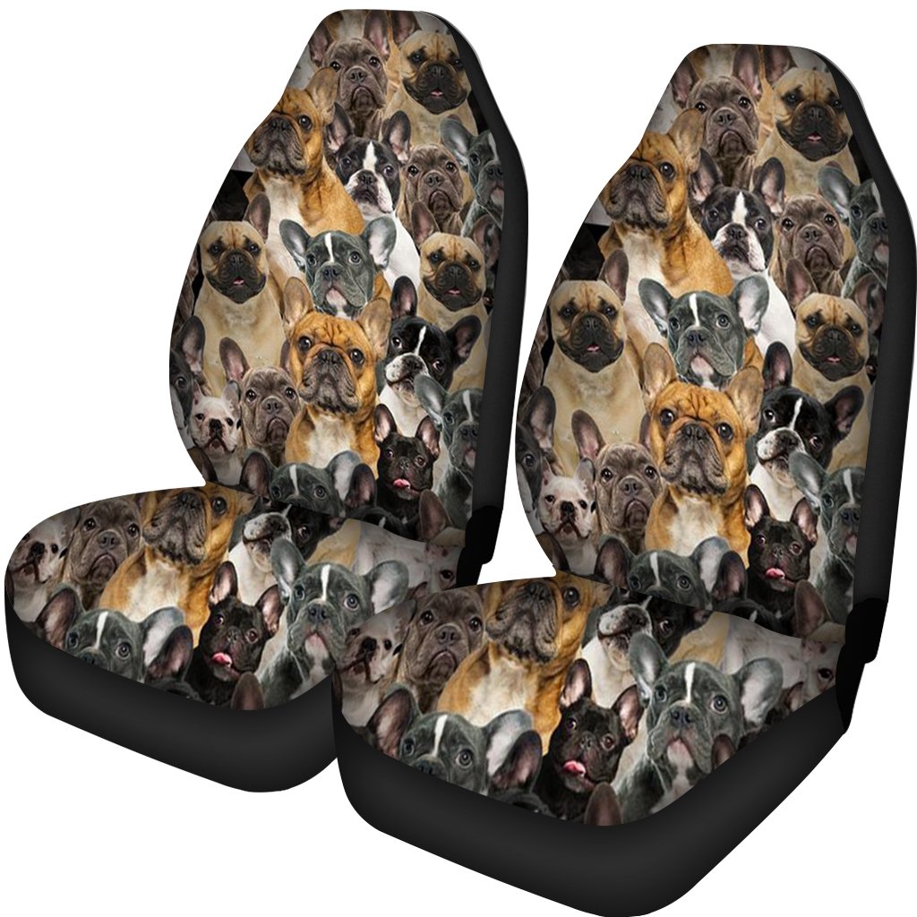 A Bunch Of French Bulldogs Car Seat Cover