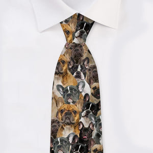 A Bunch Of French Bulldogs Tie For Men/Great Gift Idea For Christmas