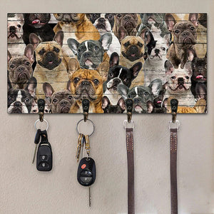 A Bunch Of French Bulldogs Key Hanger