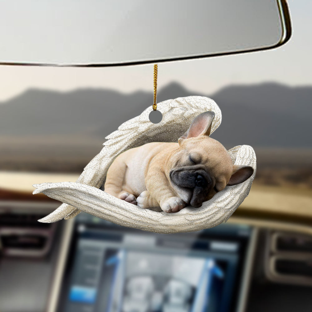 French bulldog02 Sleeping Angel Ornament Sleeping Angel Car Hanging Ornament