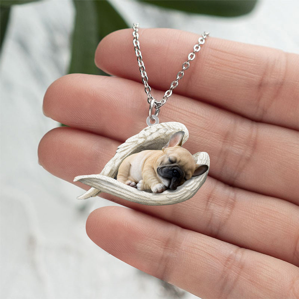 French bulldog2 Sleeping Angel Stainless Steel Necklace
