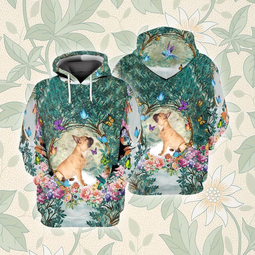 Frenchies Among Forest Unisex Hoodie