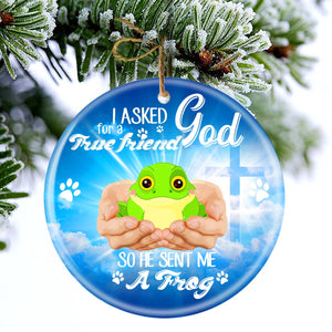God Send Me A/An Frog Porcelain/Ceramic Ornament
