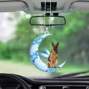 German shepherd Angel From The Moon Car Hanging Ornament