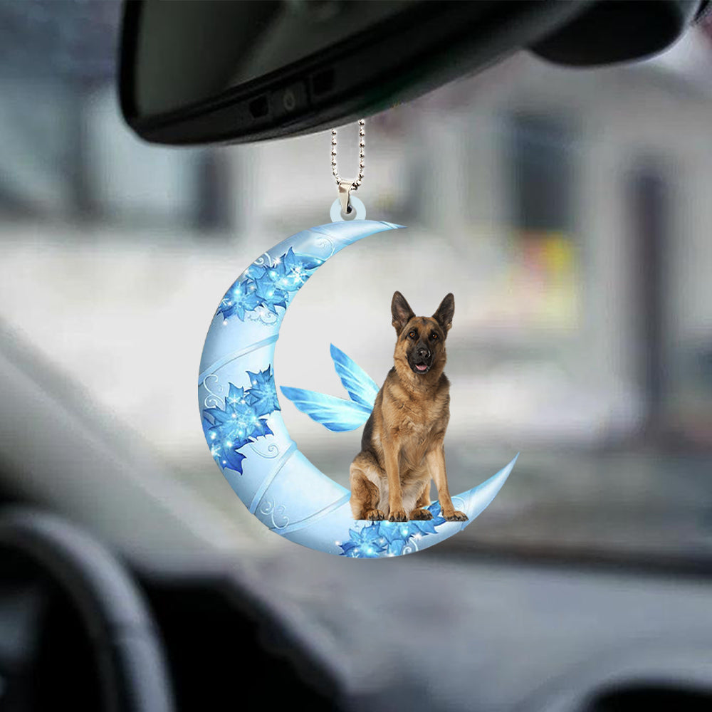German shepherd Angel From The Moon Car Hanging Ornament