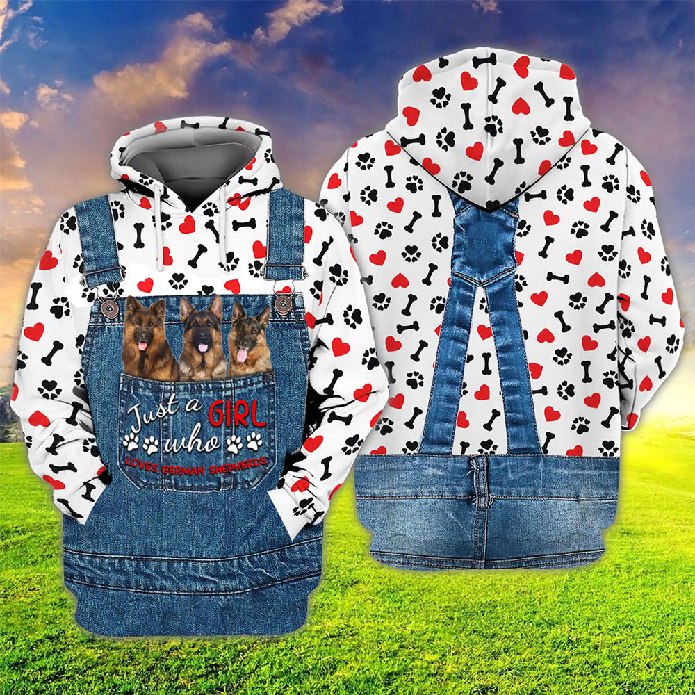 Just A Girl Who Loves German Shepherd 1 Hoodie For Dog Lovers