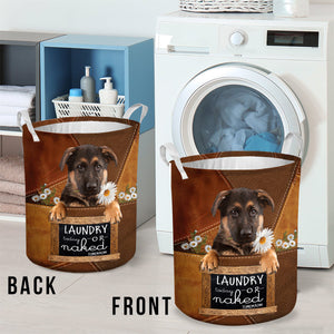 German Shepherd Laundry Today Or Naked Tomorrow Laundry Basket