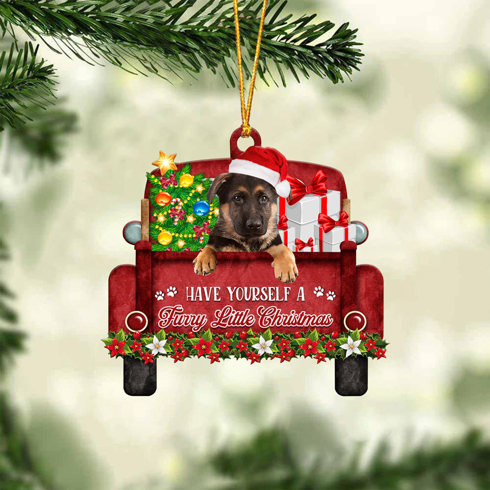 German Shepherd 2 Have Yourself A Furry Little Christmas Ornament