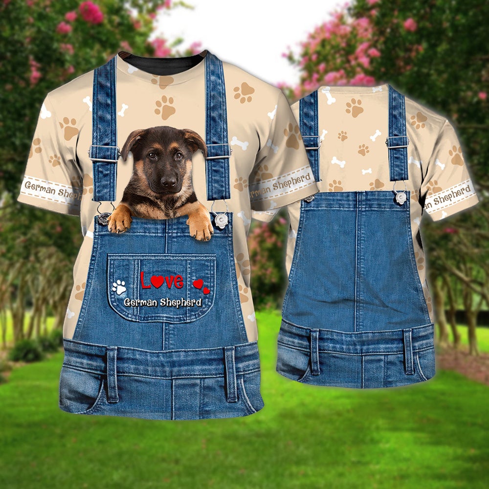 Love German Shepherd 2 Cute Unisex T-shirt