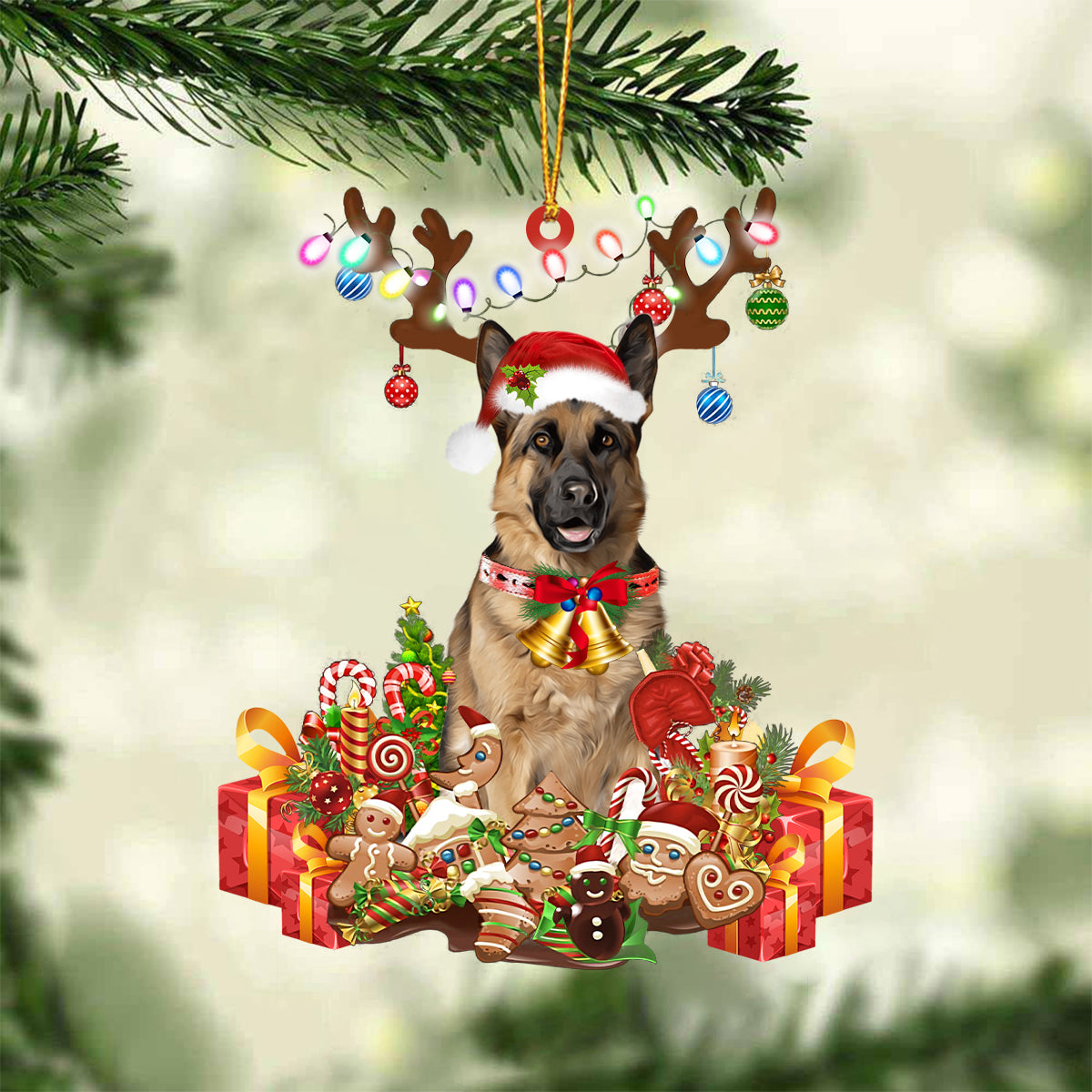 German Shepherd3 -2022 New Release Christmas Ornament