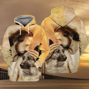 German Shepherd With God Unisex Hoodie