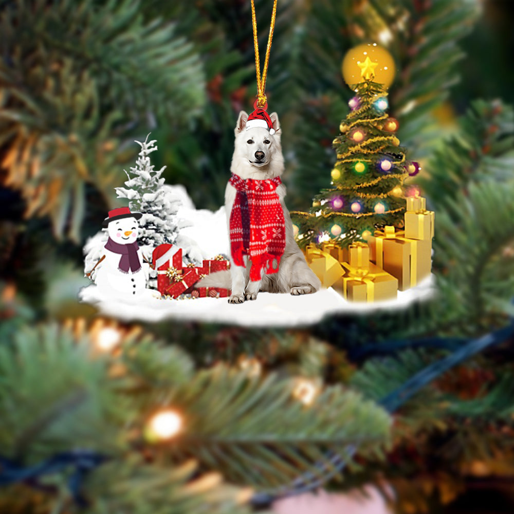 White German Shepherd  (1) Christmas Ornament
