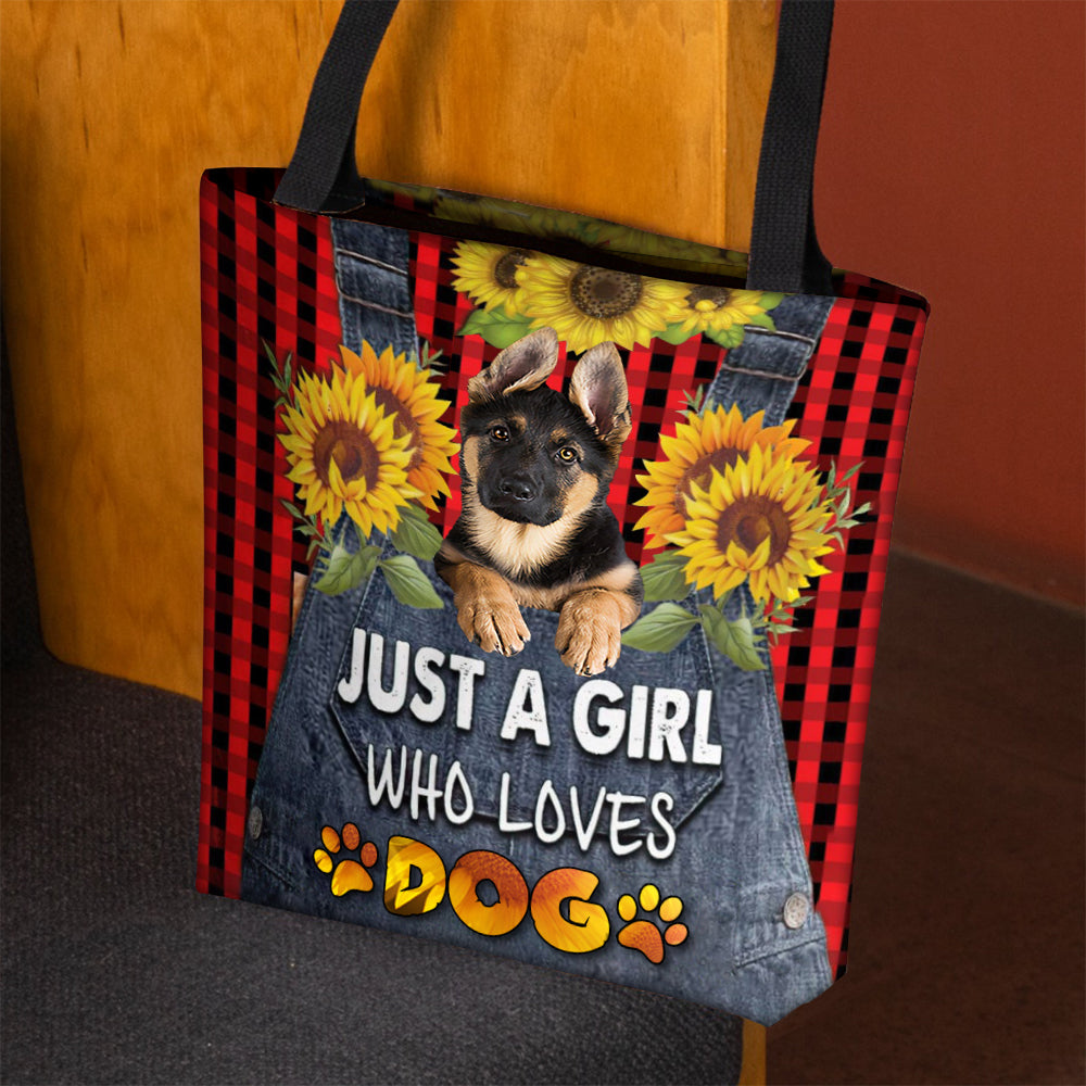 German Shepherd 2-Just A Girl Who Loves Dog Tote Bag