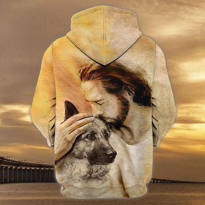 German Shepherd With God Unisex Hoodie