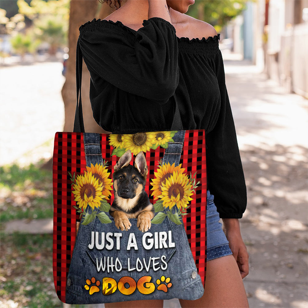 German Shepherd 2-Just A Girl Who Loves Dog Tote Bag