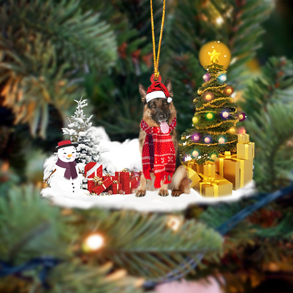 German Shepherd  (5) Christmas Ornament
