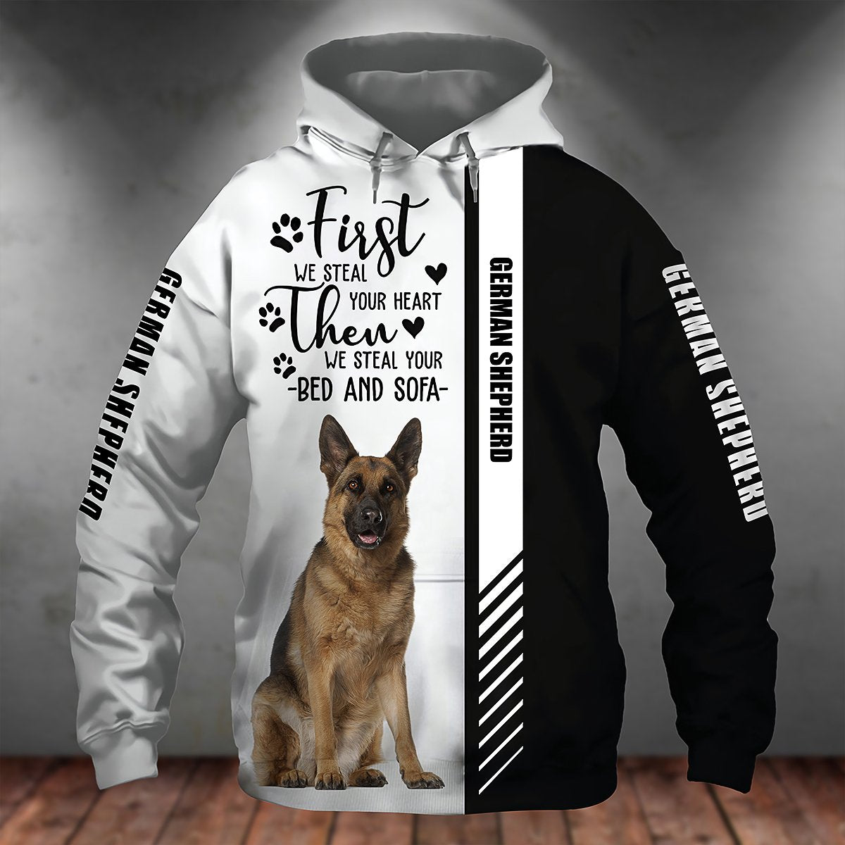 German Shepherd-First We Steal Your Heart Unisex Hoodie