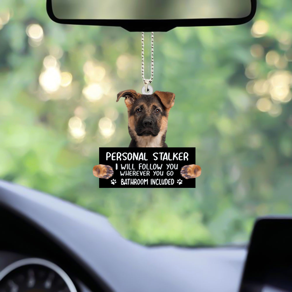 German Shepherd  Personal Stalker Car Hanging Ornament