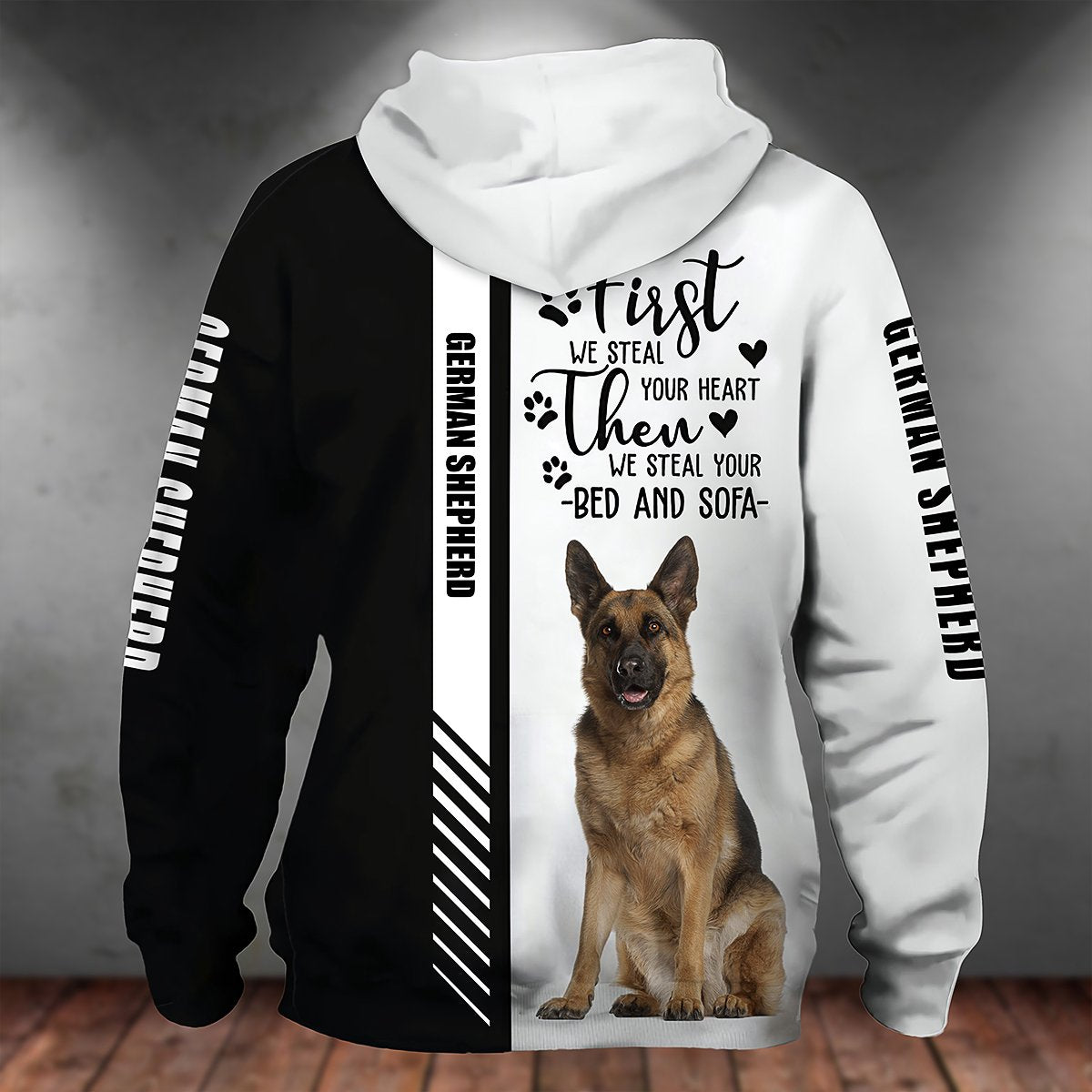 German Shepherd-First We Steal Your Heart Unisex Hoodie