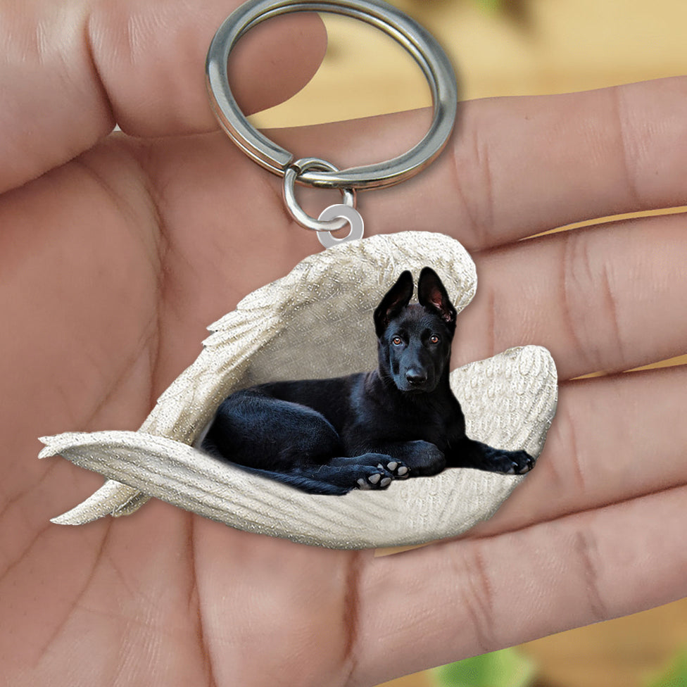 German Shepherd (Black)1Sleeping Angel Acrylic Keychain