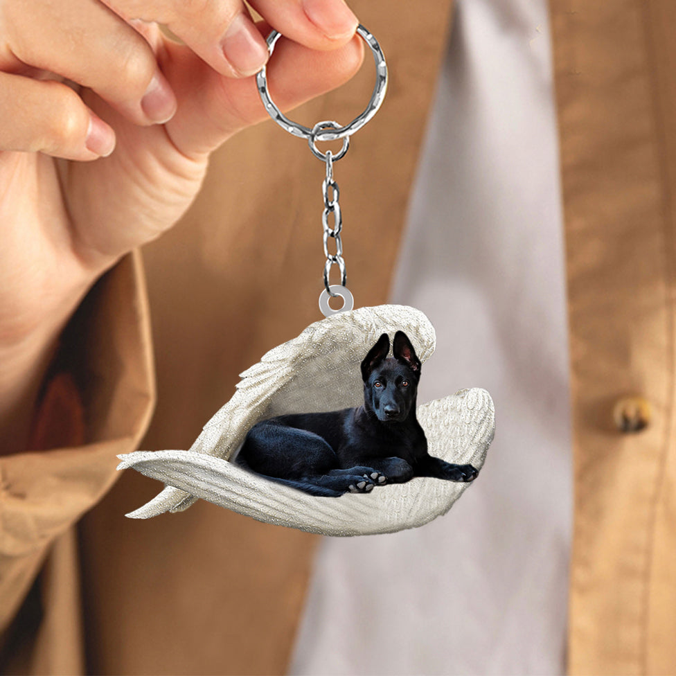 German Shepherd (Black)1Sleeping Angel Acrylic Keychain