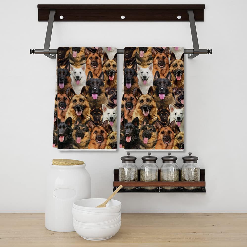 A Bunch Of German Shepherds Kitchen Towel