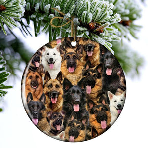 A Bunch Of German Shepherds Porcelain/Ceramic Ornament