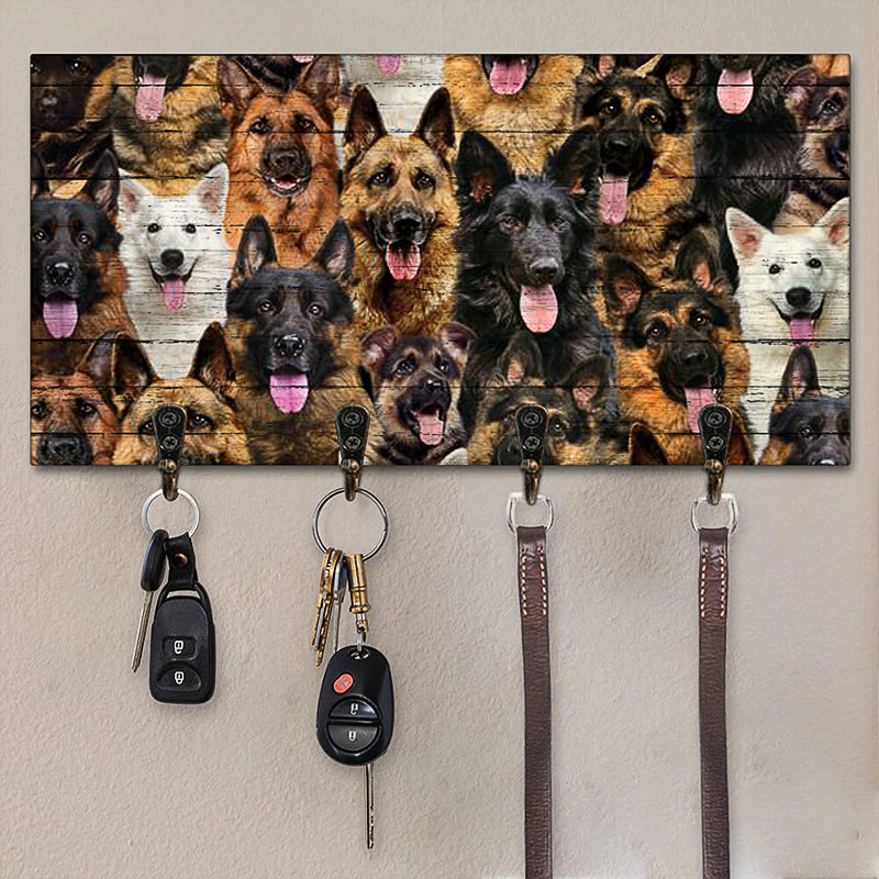 A Bunch Of German Shepherds Key Hanger