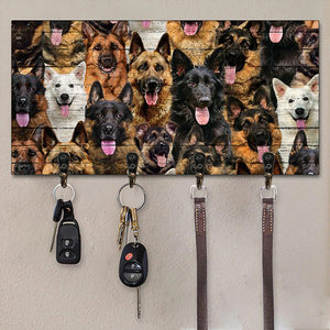 A Bunch Of German Shepherds Key Hanger