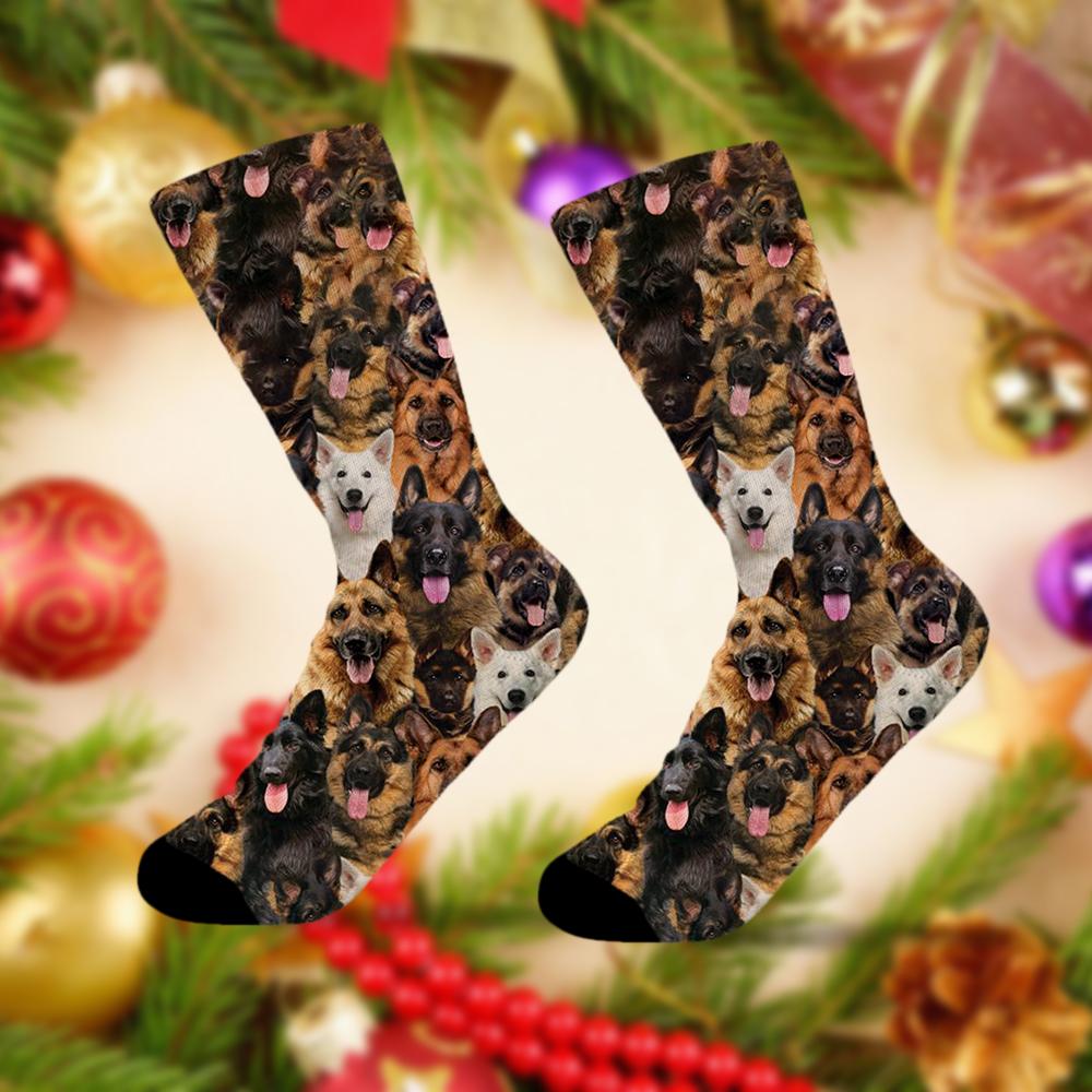 A Bunch Of German Shepherds Socks