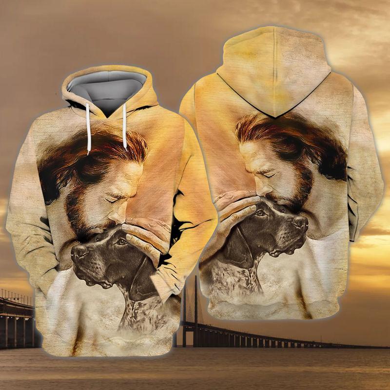 German Shorthaired Pointer With God Unisex Hoodie