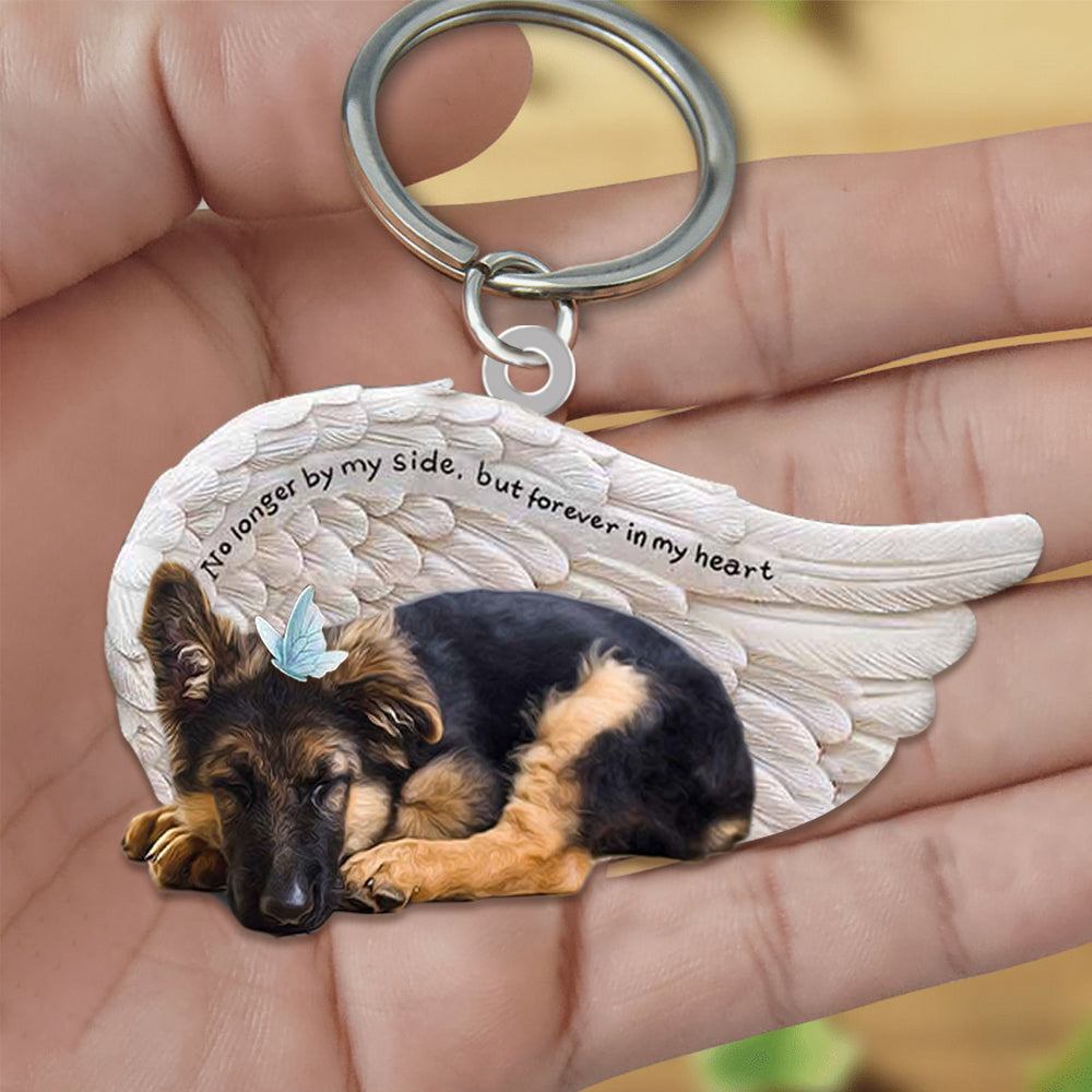 German Shepherd Sleeping Angel - Forever In My Heart Acrylic Keychain